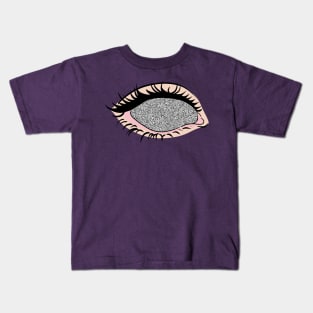 White Noise Eye Kids T-Shirt